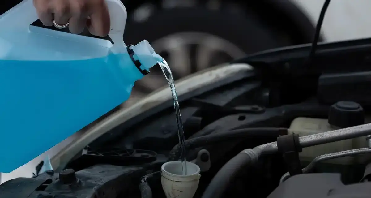 Main tenant, remplissage du liquide lave-glace. Le moteur est froid, parfait pour ajouter du liquide.